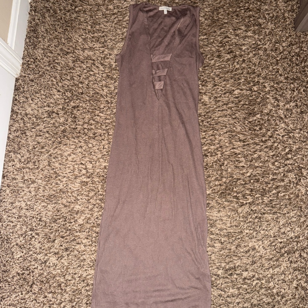 Charlotte Russe Taupe Midi Dress